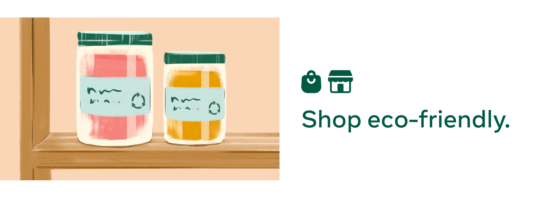 Shop eco-friendly illustration